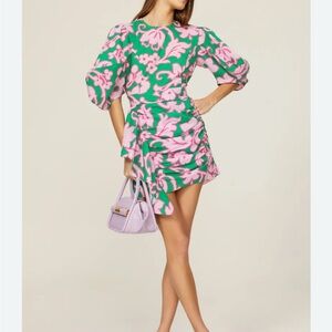 Rhode Floral Green and Pink Dress